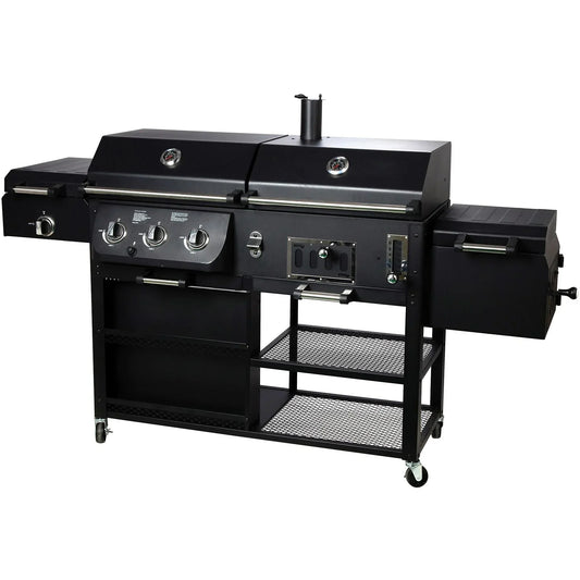 EL FUEGO AY 534 4 IN 1 KOMBIGRILL ARIZONA Gas-/Kohlegrill, Schwarz (12300 Watt)
