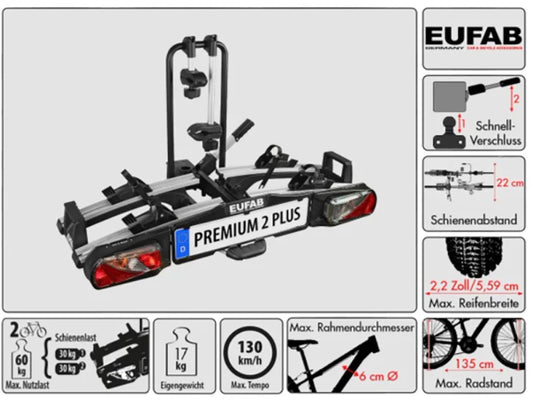 Eufab Fahrradträger Premium 2 Plus 11523