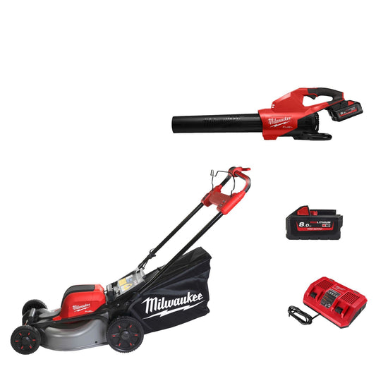 Milwaukee M18 FUEL Akku-Rasenmäher M18F2LM46-0 & M18 FUEL Akku-Laubbläser M18F2BL-802
