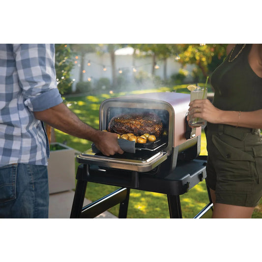 NINJA OO101EU Woodfire Outdoor Oven Elektrogrill, Terrakotta (2400 Watt)